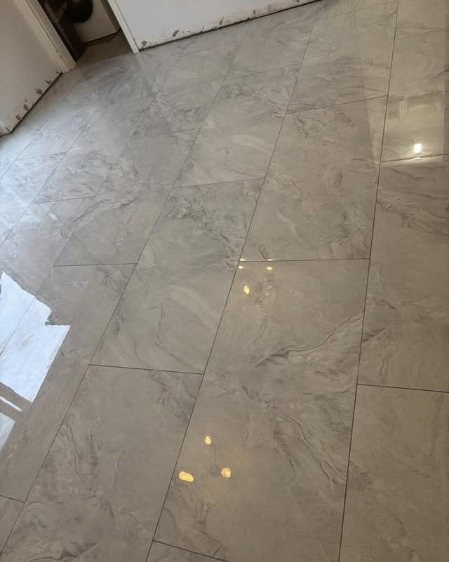 Elite tiling services completed bathroom